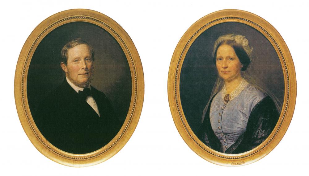 Julius Emil Modeweg og hans hustru Anna Elisabeth f. Gudmann, ca. 1860.